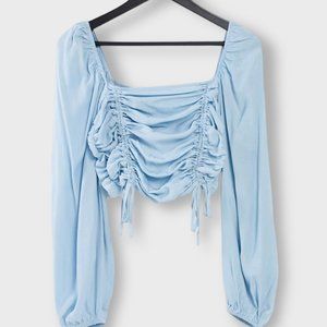 Light Blue Urban Bliss Ruched Top
